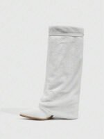 ⁦بوت طويلة بكعب سميك من الجلد المدبوغ⁩ - الصورة ⁦47⁩