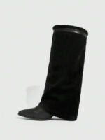 ⁦بوت طويلة بكعب سميك من الجلد المدبوغ⁩ - الصورة ⁦58⁩