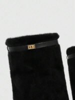 ⁦بوت طويلة بكعب سميك من الجلد المدبوغ⁩ - الصورة ⁦59⁩