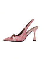 ⁦حذاء كعب عالي بنقشة وحزام كاحل⁩ - الصورة ⁦26⁩