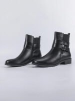 ⁦بوت قصيرة مزودة بكعب سميك⁩ - الصورة ⁦7⁩