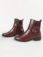 ⁦بوت قصيرة مزودة بكعب سميك⁩ - الصورة ⁦26⁩