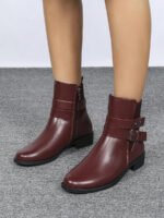 ⁦بوت قصيرة مزودة بكعب سميك⁩ - الصورة ⁦29⁩