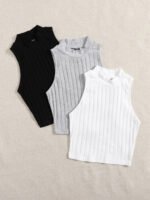 ⁦مجموعة بيزك توب تريكو مضلع⁩ - الصورة ⁦4⁩