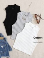 ⁦مجموعة بيزك توب تريكو مضلع⁩ - الصورة ⁦7⁩