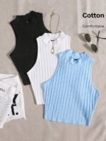 ⁦مجموعة بيزك توب تريكو مضلع⁩ - الصورة ⁦9⁩