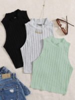 ⁦مجموعة بيزك توب تريكو مضلع⁩ - الصورة ⁦14⁩