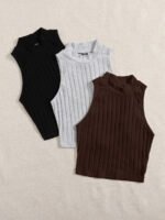 ⁦مجموعة بيزك توب تريكو مضلع⁩ - الصورة ⁦34⁩