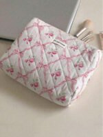 ⁦مجموعة حقائب تخزين مبطنة بتصميم الوردة⁩ - الصورة ⁦7⁩