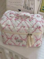 ⁦مجموعة حقائب تخزين مبطنة بتصميم الوردة⁩ - الصورة ⁦9⁩