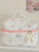 ⁦مجموعة حقائب تخزين مبطنة بتصميم الوردة⁩ - الصورة ⁦14⁩