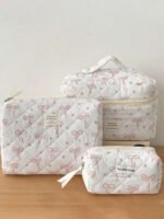 ⁦مجموعة حقائب تخزين مبطنة بتصميم الوردة⁩ - الصورة ⁦23⁩