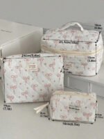 ⁦مجموعة حقائب تخزين مبطنة بتصميم الوردة⁩ - الصورة ⁦25⁩