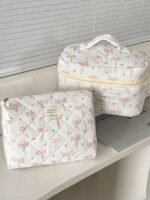 ⁦مجموعة حقائب تخزين مبطنة بتصميم الوردة⁩ - الصورة ⁦27⁩