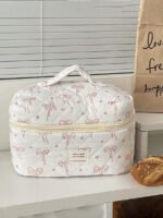 ⁦مجموعة حقائب تخزين مبطنة بتصميم الوردة⁩ - الصورة ⁦29⁩