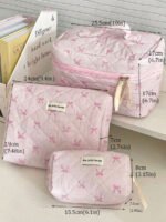 ⁦مجموعة حقائب تخزين مبطنة بتصميم الوردة⁩ - الصورة ⁦50⁩