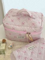 ⁦مجموعة حقائب تخزين مبطنة بتصميم الوردة⁩ - الصورة ⁦51⁩