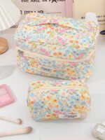 ⁦مجموعة حقائب تخزين مبطنة بتصميم الوردة⁩ - الصورة ⁦58⁩