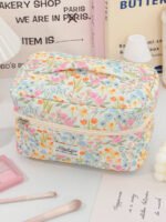 ⁦مجموعة حقائب تخزين مبطنة بتصميم الوردة⁩ - الصورة ⁦60⁩