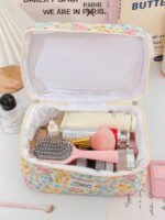 ⁦مجموعة حقائب تخزين مبطنة بتصميم الوردة⁩ - الصورة ⁦61⁩