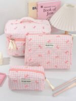 ⁦مجموعة حقائب تخزين مبطنة بتصميم الوردة⁩ - الصورة ⁦67⁩