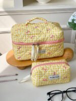 ⁦مجموعة حقائب تخزين مبطنة بتصميم الوردة⁩ - الصورة ⁦77⁩