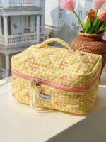 ⁦مجموعة حقائب تخزين مبطنة بتصميم الوردة⁩ - الصورة ⁦80⁩