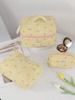 ⁦مجموعة حقائب تخزين مبطنة بتصميم الوردة⁩ - الصورة ⁦82⁩