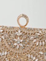 ⁦حقيبة سهرة نسائية أنيقة مزينة بالكريستال⁩ - الصورة ⁦7⁩