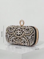 ⁦حقيبة سهرة نسائية أنيقة مزينة بالكريستال⁩ - الصورة ⁦13⁩